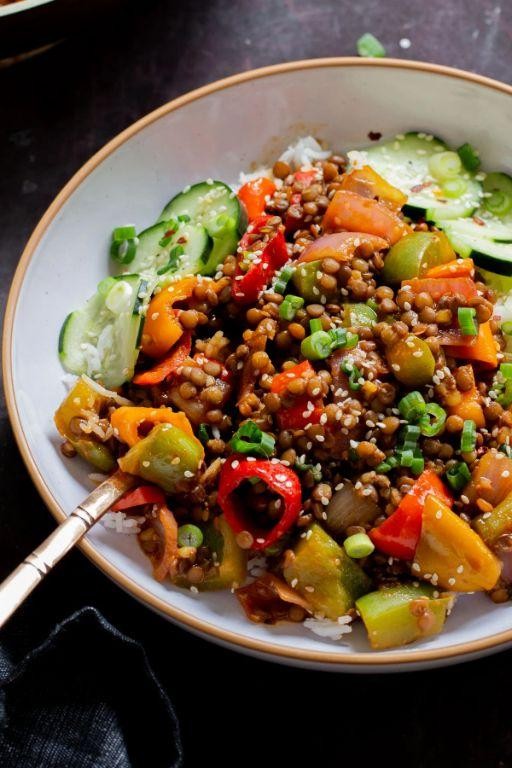 Lentil and Vegetable Stir-Fry
