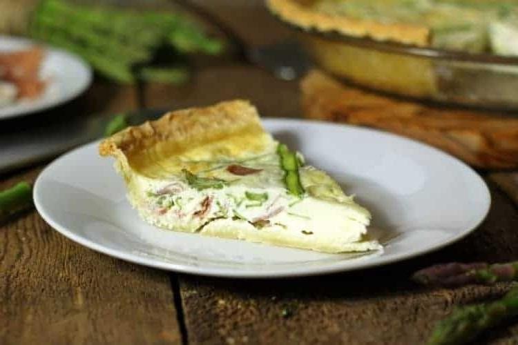 Light Egg White Quiche with Asparagus