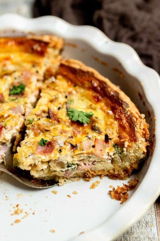 Lightened-Up Ham and Cheese Quiche