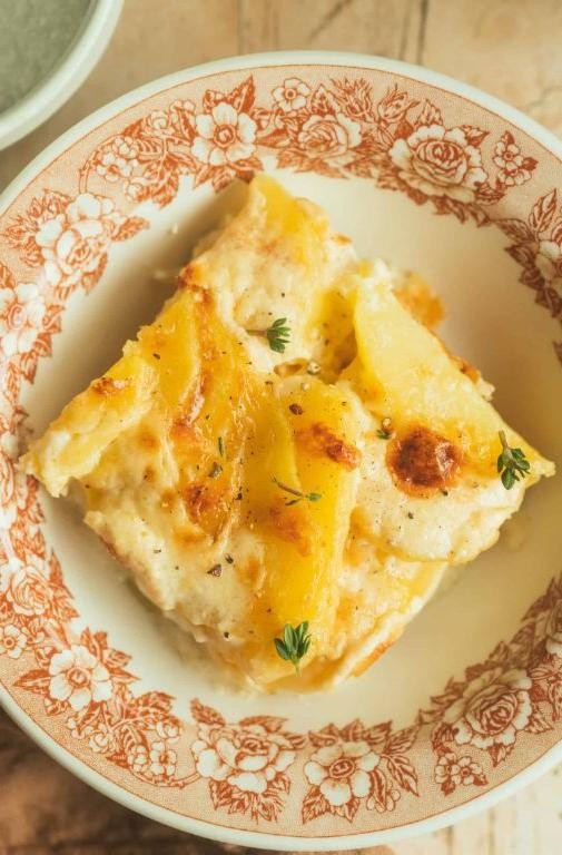Lightened-Up Potato Dauphinois with Low-Fat Cream