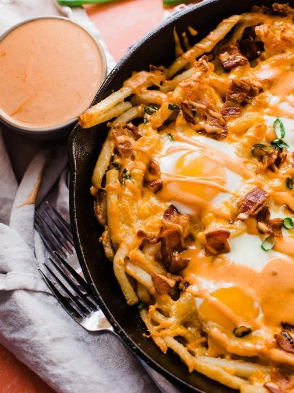 Loaded Breakfast Fries with Eggs