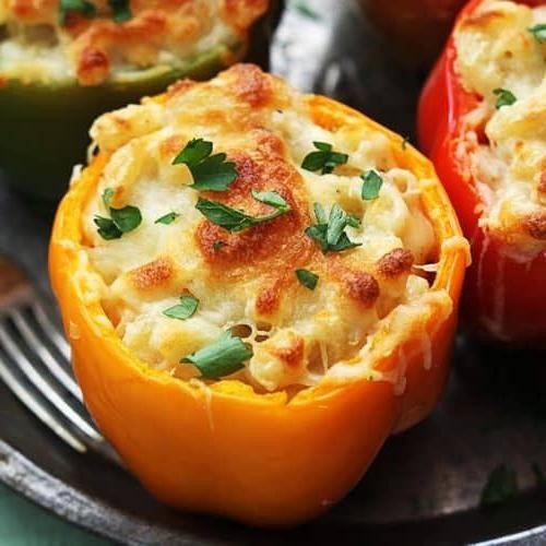 Lobster Mac and Cheese Stuffed Peppers