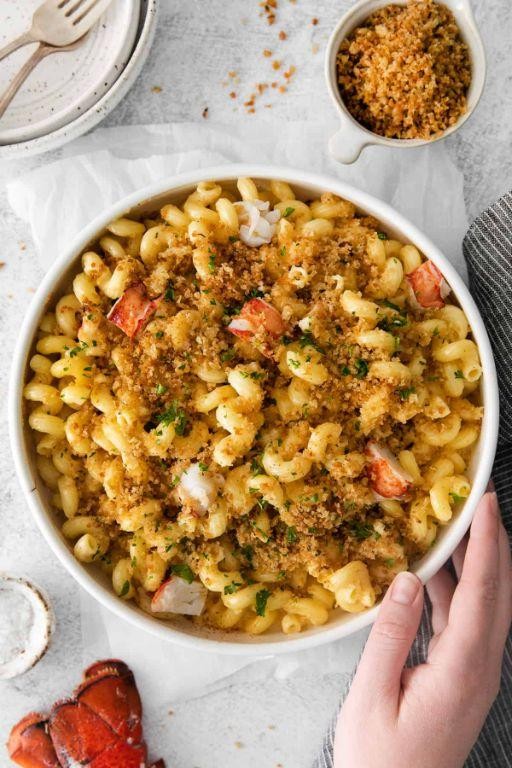 Lobster Mac and Cheese with Panko and Parmesan Crust