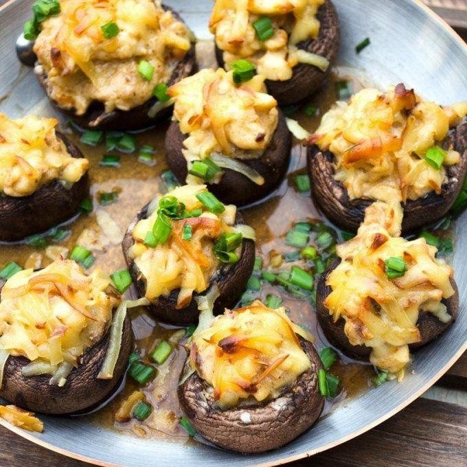 Lobster Newburg Stuffed Mushrooms