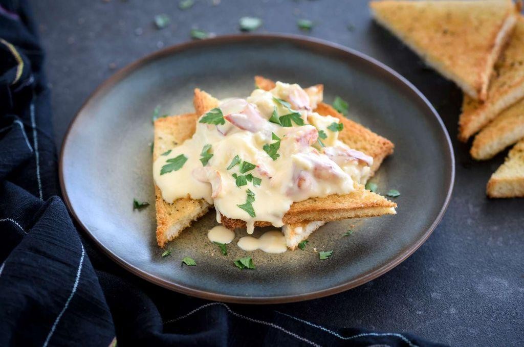 Lobster Newburg over Buttery Toast Points
