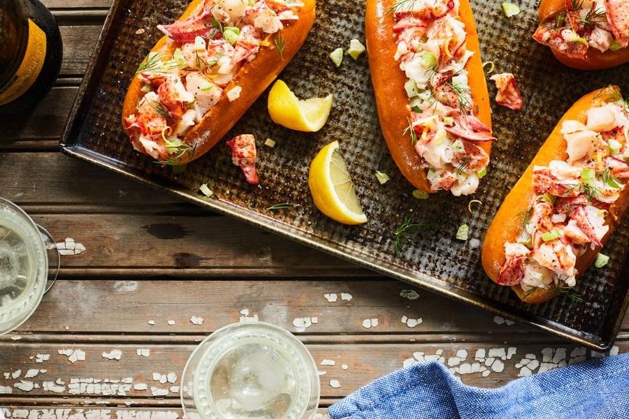 Lobster Roll with Lemon Aioli and Fresh Herbs
