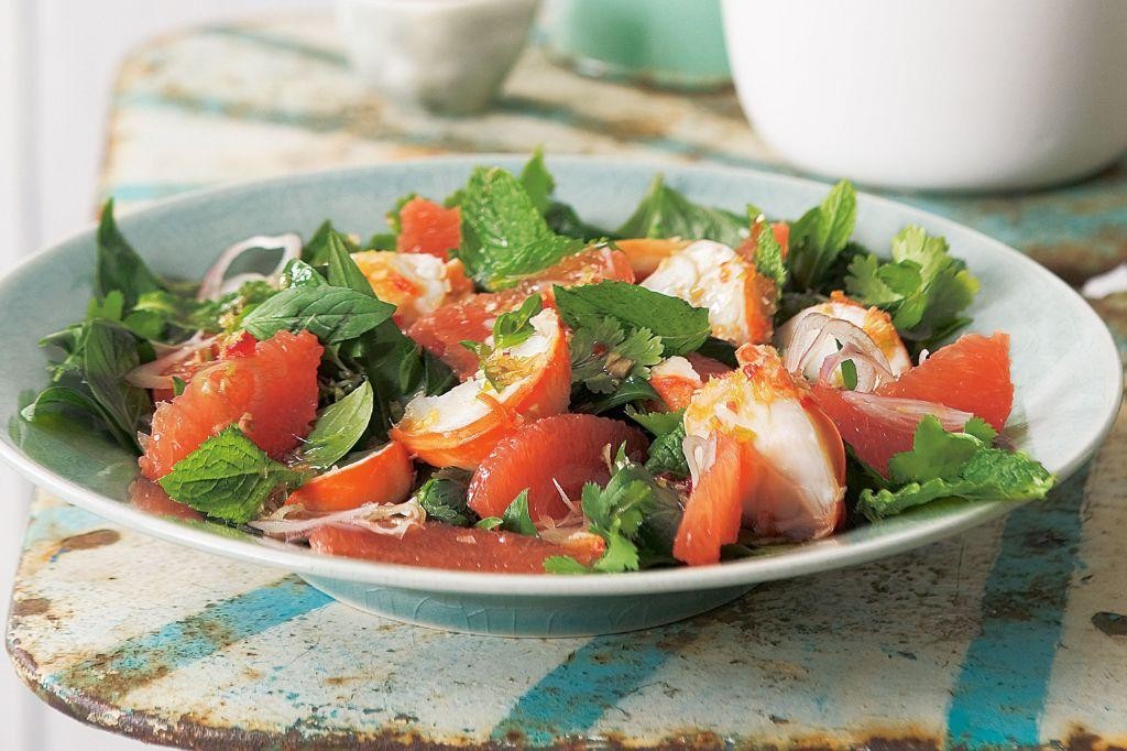 Lobster and Grapefruit Salad with Herb Dressing