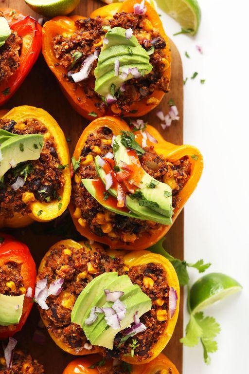 Lomo Saltado Stuffed Peppers with Quinoa