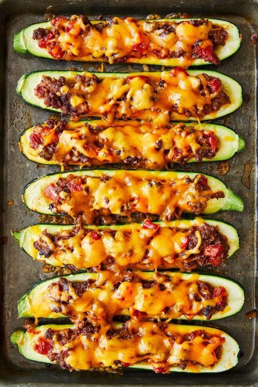 Low Calorie Mexican Stuffed Zucchini Boats