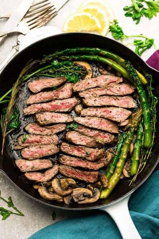 Low Carb Beef and Asparagus Skillet