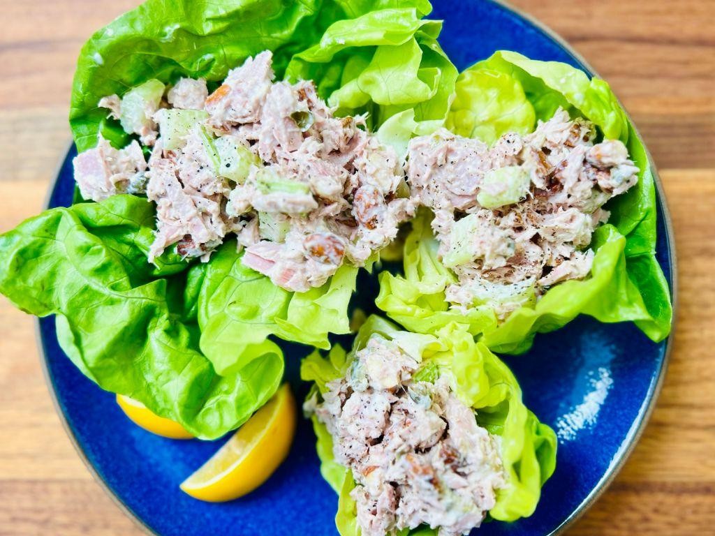 Low FODMAP Tuna Salad with Lettuce Wraps