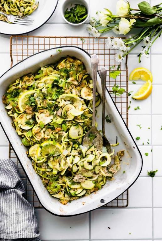 Low-Carb Keto Fish Casserole with Zucchini
