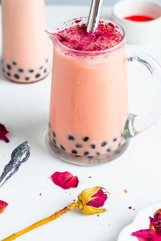 Lychee Rose Tapioca Pearl Drink
