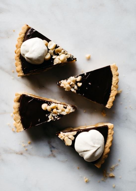 Macadamia Nut Tart with Caramel Filling