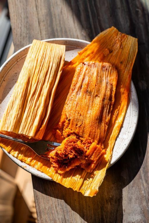 Machaca Beef and Cheese Tamales