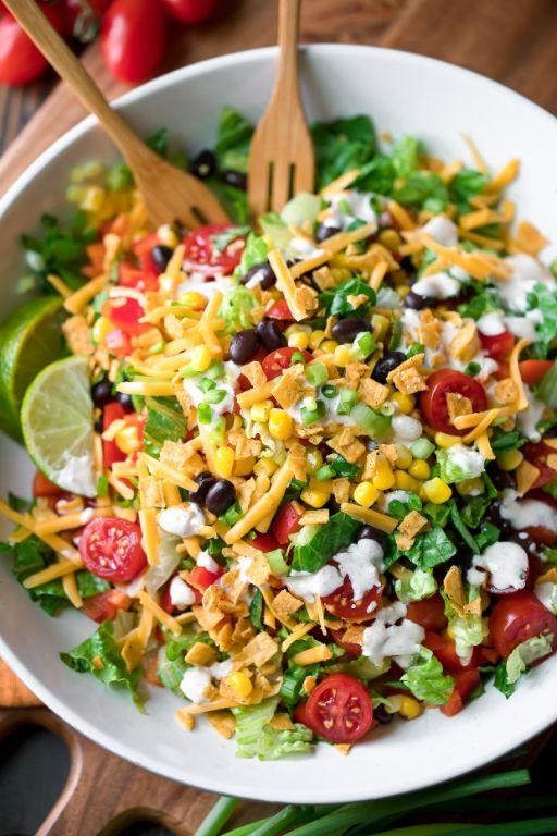 Machaca and Black Bean Taco Salad