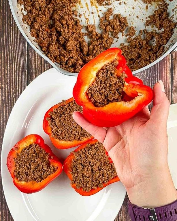 Machaca-Stuffed Bell Peppers