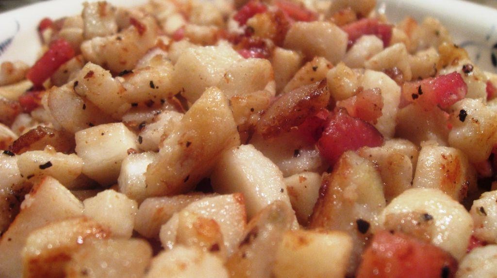 Malanga and Bacon Hash