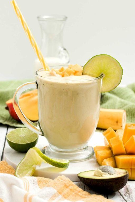 Mango Avocado Protein Smoothie