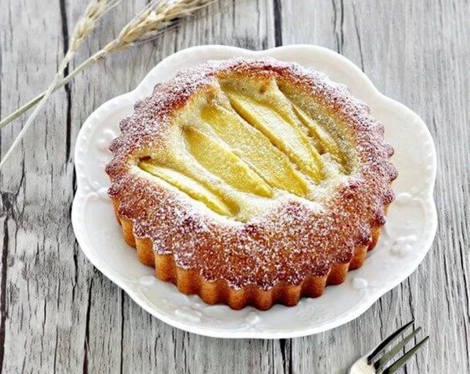 Mango Custard Tart with Almond Crust