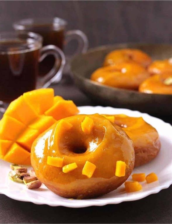 Mango Donuts with Glaze