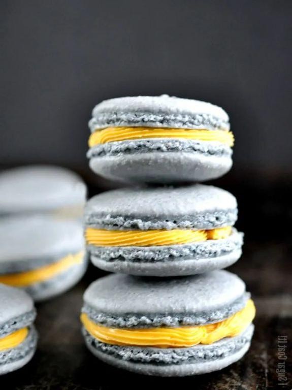 Mango Macarons with White Chocolate Filling