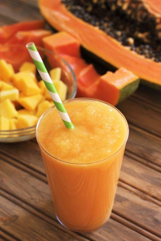 Mango Papaya Probiotic Smoothie