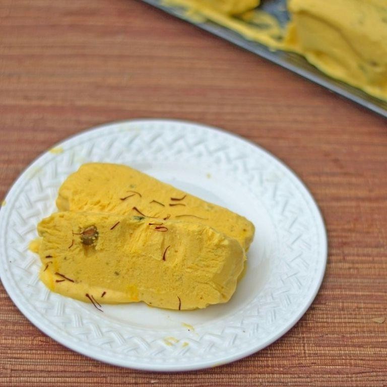 Mango Semifreddo with Pistachios