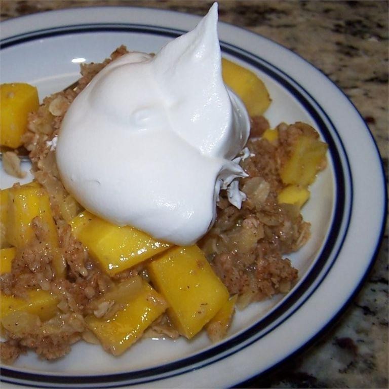 Mango and Passionfruit Crumble