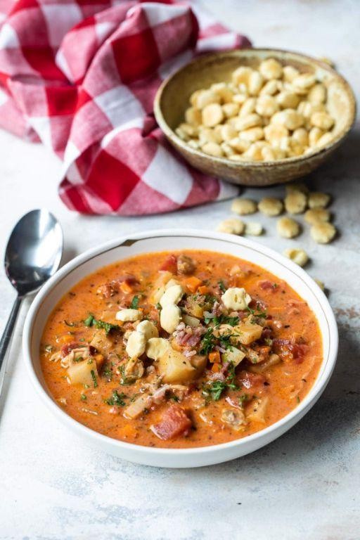 Manhattan Clam Chowder with Fresh Herbs
