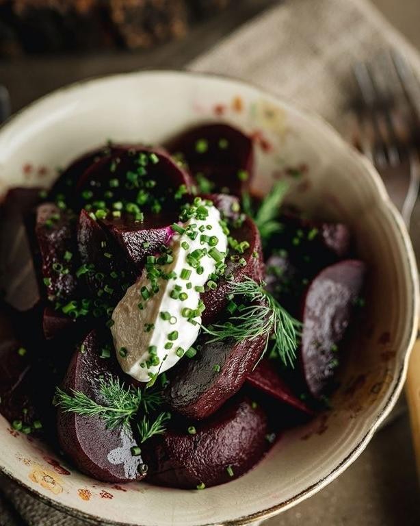 Maple Bourbon Pickled Beets