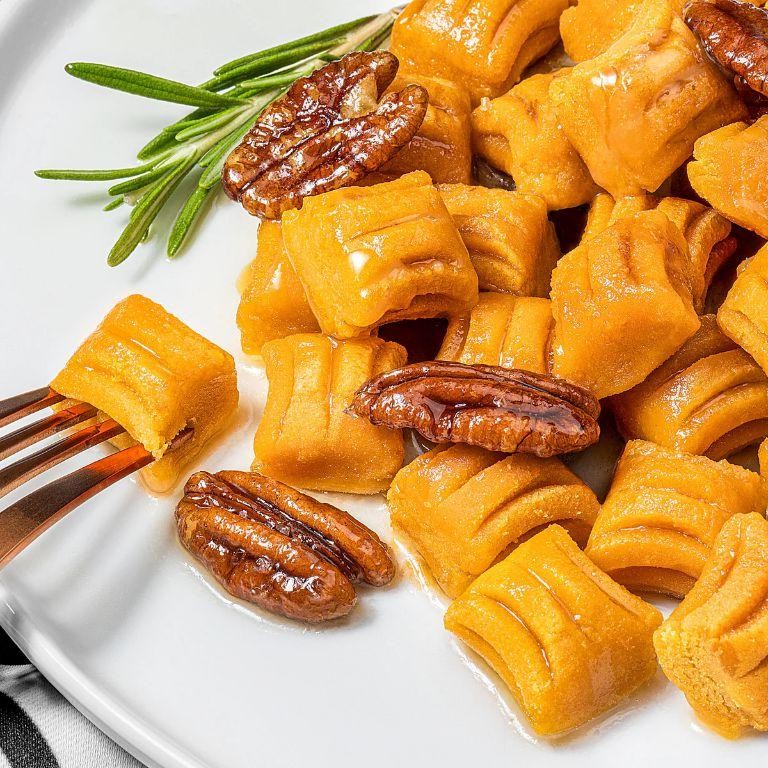 Maple Cinnamon Sweet Potato Gnocchi with Pecans