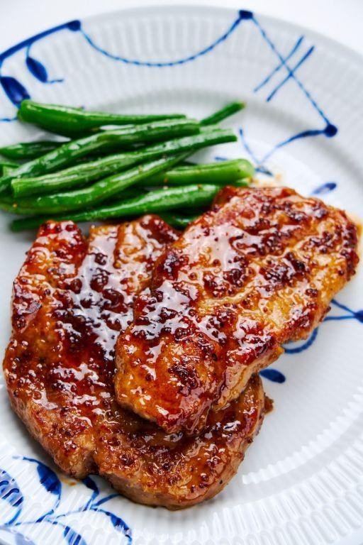 Maple Dijon Baked Pork Chops