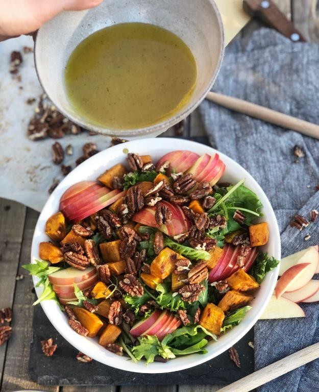 Maple Dijon Roasted Sweet Potato Salad
