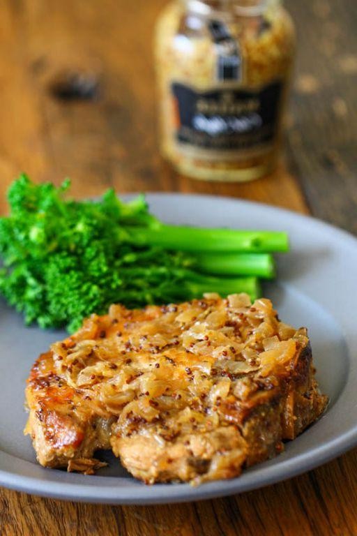 Maple Dijon Slow Cooker Pork Chops