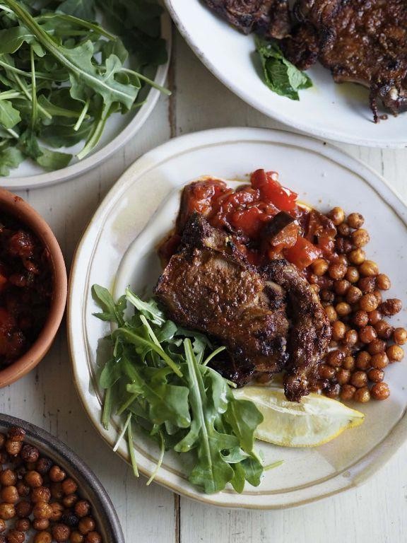 Maple Glazed Air Fryer Lamb Chops