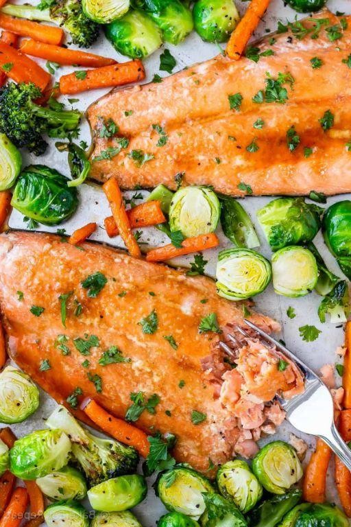 Maple Glazed Coho Salmon with Roasted Vegetables