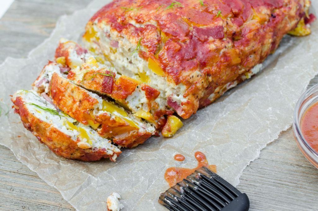 Maple Mustard Glazed Meatloaf with Sausage