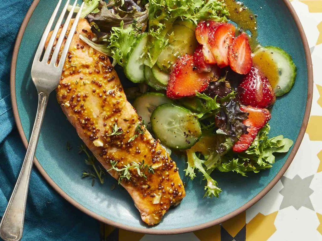 Maple Mustard Pan Seared Salmon