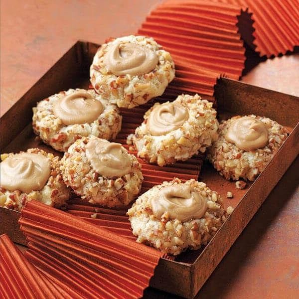 Maple Pecan Thumbprint Cookies