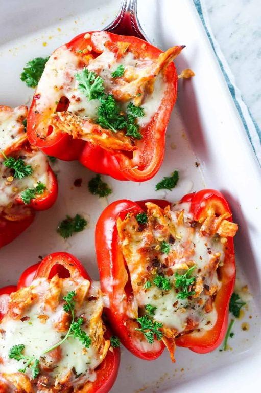 Marinara Chicken Stuffed Peppers