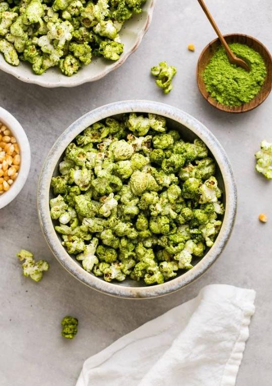 Matcha Green Tea Air Popped Popcorn