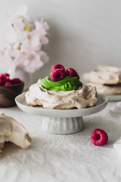 Matcha and White Chocolate Pavlova
