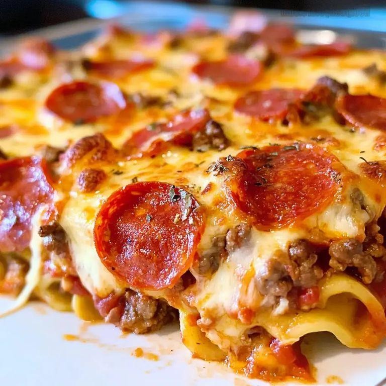 Meat Lovers Pizza Casserole with Bacon