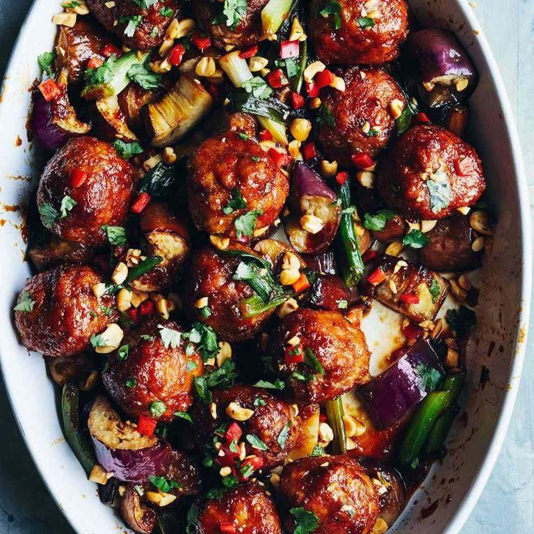 Meatball and Eggplant Casserole