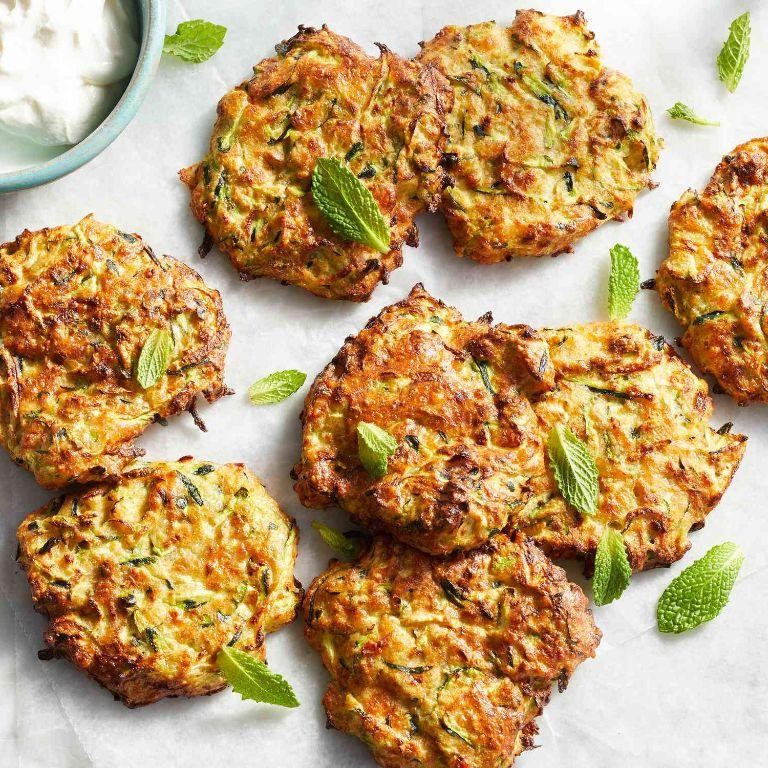 Mediterranean Air Fryer Zucchini Fritters