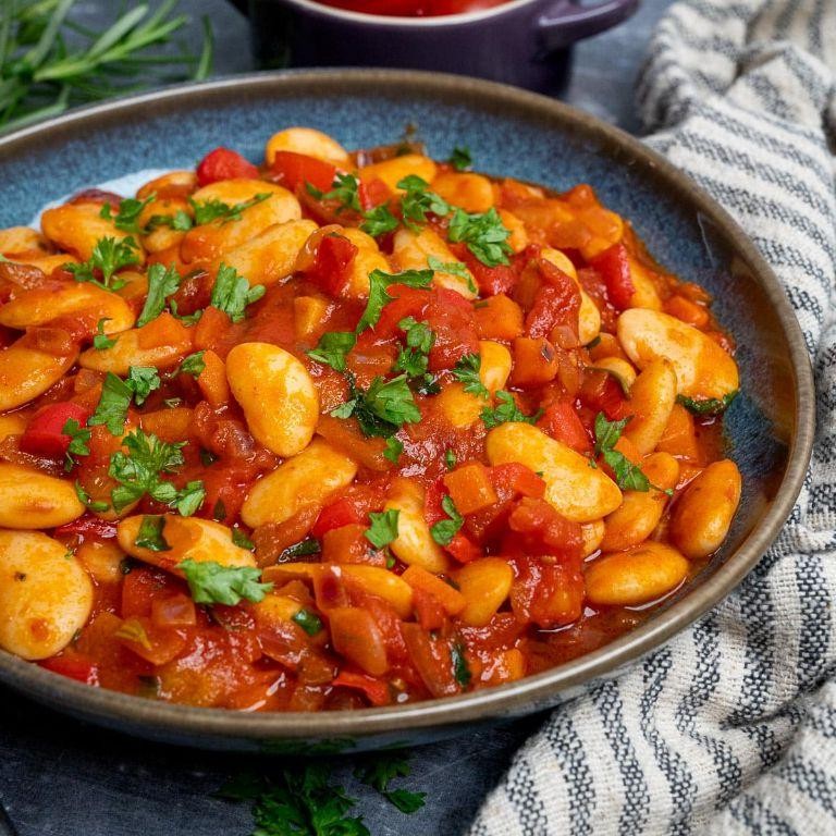 Mediterranean Butter Bean and Olive Stew