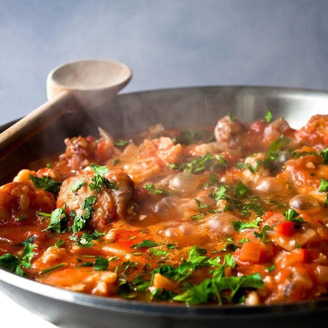 Mediterranean Chicken Stew with Olives and Tomatoes