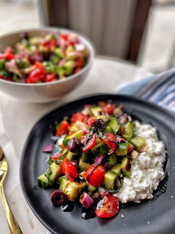 Mediterranean Cottage Cheese Salad