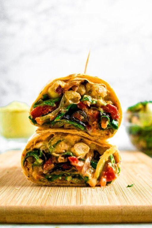Mediterranean Hummus and Veggie Wrap